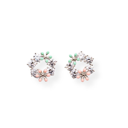 Chloris - Multicolored Floral Studs