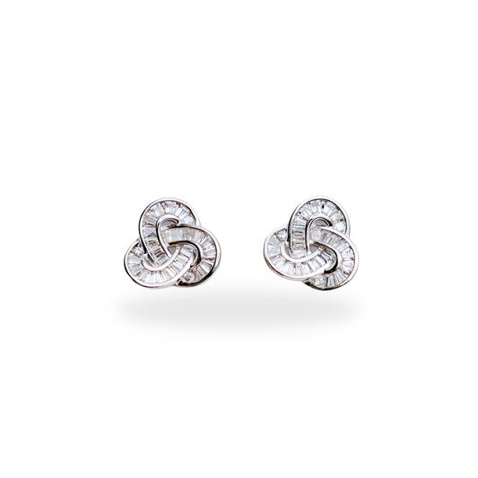 Iris - Interlocked Silver Studs