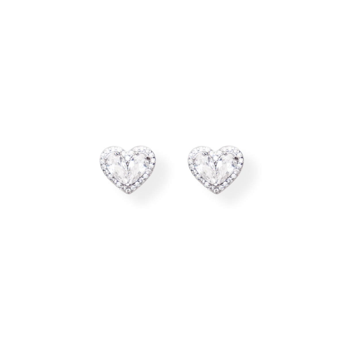 One Love - Heart Shaped Studs