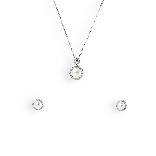 Full moon - Pearl and Silver Set