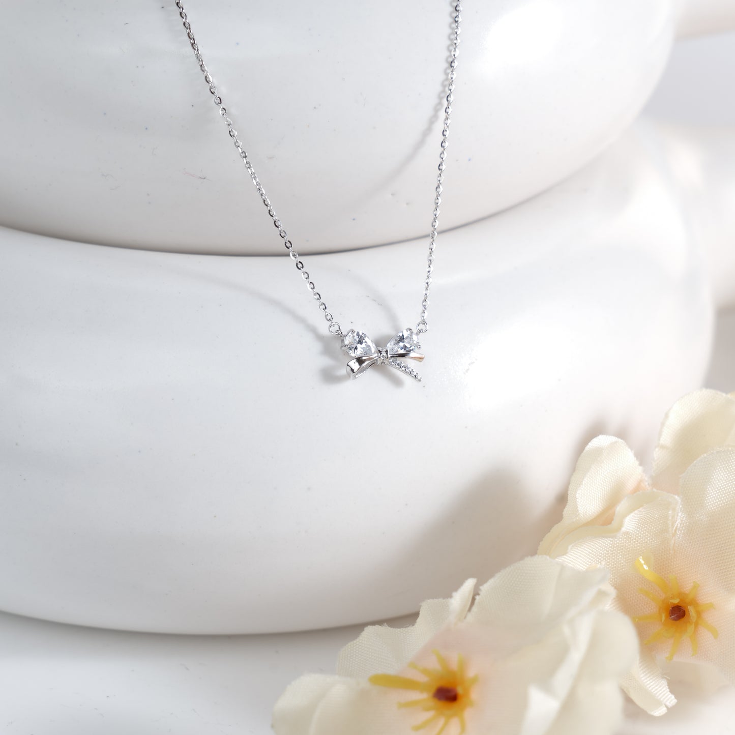 Gifted - Bow Silver Necklace